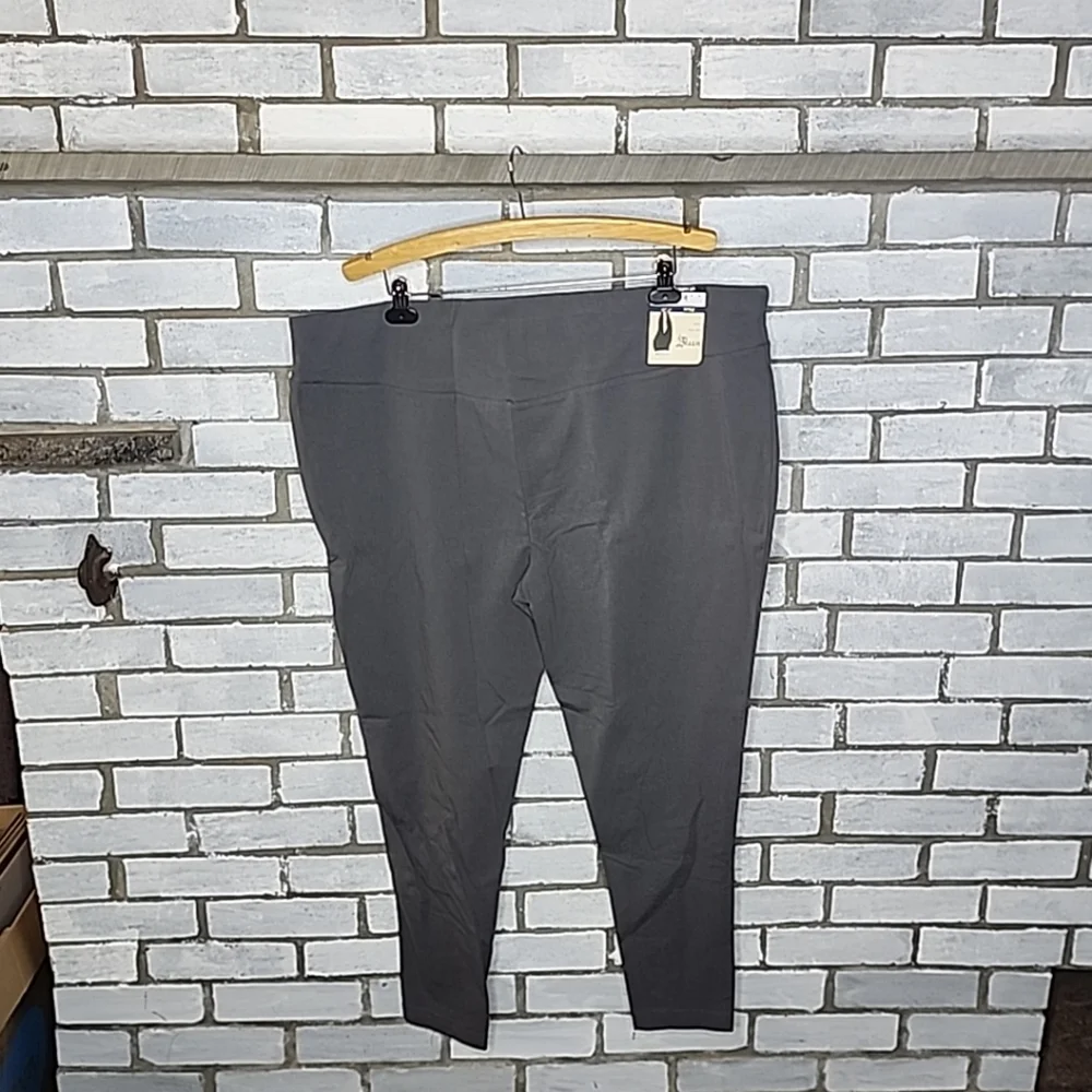 New Terra & Sky Women's High-Waisted Ankle Length Legging Plus Size 4X Grey - Picture 4 of 12